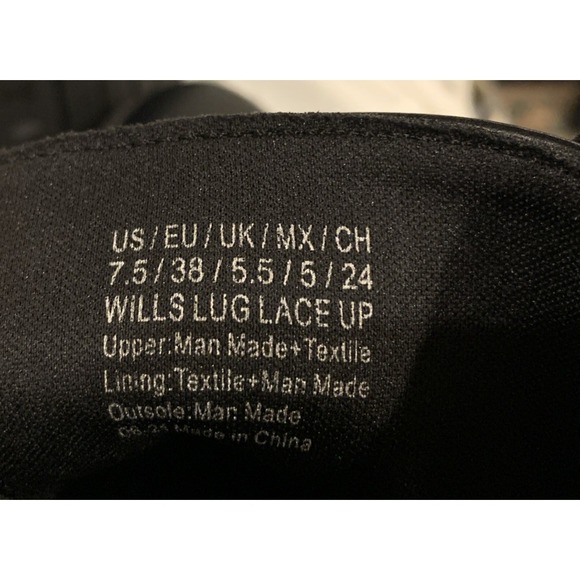 Kenneth Cole Reaction Boots, Women's 7.5, Black, Wills Lug Lace Up, Zippered - Picture 7 of 7